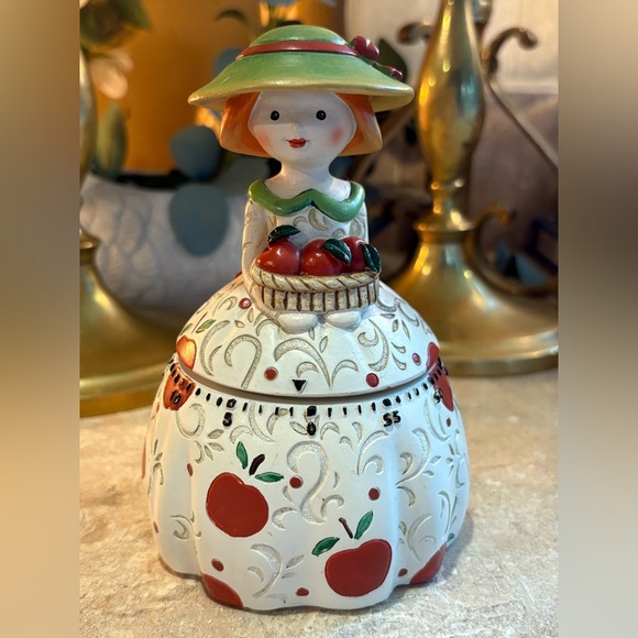 Wendy Bentley Apple Lady 1 Hour Wind Up Kitchen Timer - Picture 1 of 9